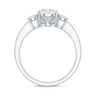 3 Stone Lab Grown Diamond Engagement Ring for Women