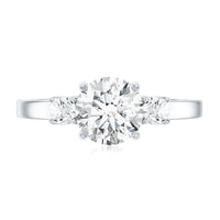 3 Stone Lab Grown Diamond Engagement Ring for Women