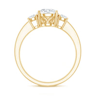 3 Stone Lab Grown Diamond Engagement Ring for Women
