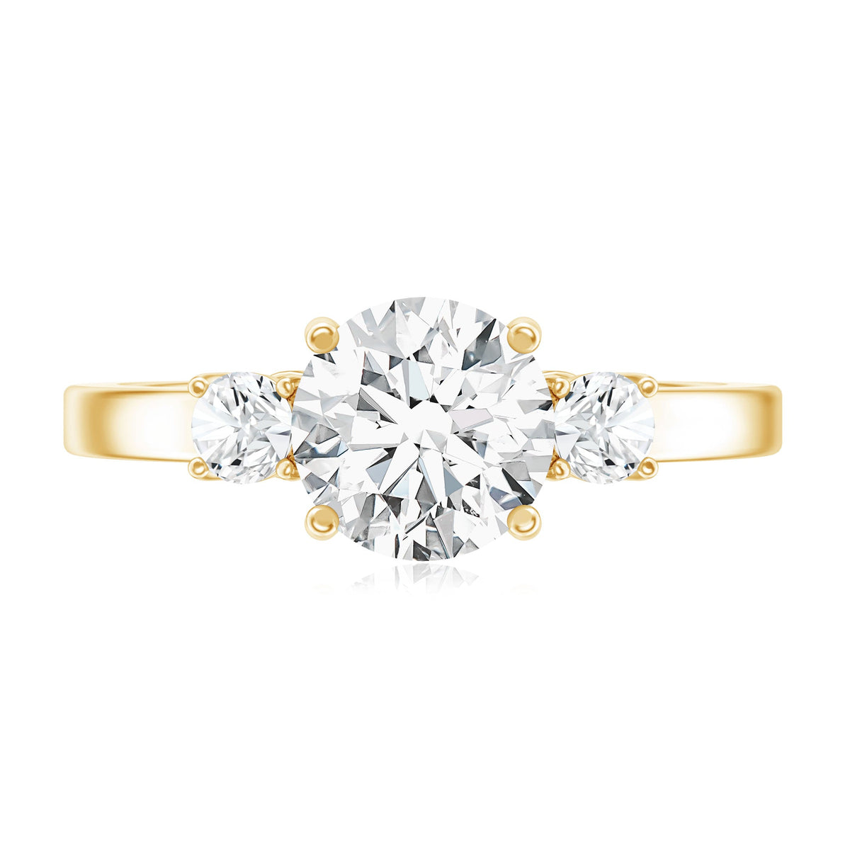 3 Stone Lab Grown Diamond Engagement Ring for Women