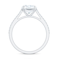 Solitaire Lab Grown Diamond Ring with Side Stones for Women