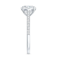 Solitaire Lab Grown Diamond Ring with Side Stones for Women