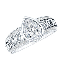 Certified Lab Created Diamond Antique Engagement Ring for Women