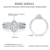 Certified Lab Created Diamond Antique Engagement Ring for Women