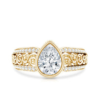 Certified Lab Created Diamond Antique Engagement Ring for Women
