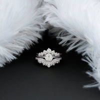 0.25 Carat Lab Grown Diamond Vintage Bridal Ring Set with 3 Piece