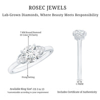 Classic Lab Diamond Circle Engagement Ring With Certificate