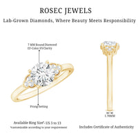 Classic Lab Diamond Circle Engagement Ring With Certificate