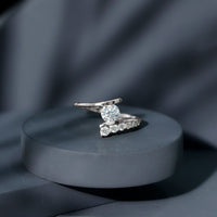 Certified Lab Grown Diamond Bypass Engagement Ring for Women
