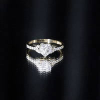 Certified 7mm Diamond Heart Solitaire Ring For Her