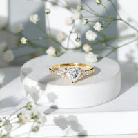 Certified 7mm Diamond Heart Solitaire Ring For Her