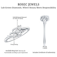 Certified Lab Grown Diamond Three Stone Proposal Ring