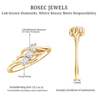 Certified Lab Grown Diamond Three Stone Proposal Ring