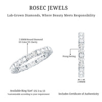 Lab Created Diamond Full Eternity Band Ring for Women