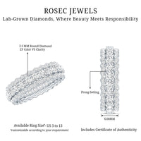 Certified Lab Grown Diamond Eternity Wedding Band for Her