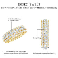 Certified Lab Grown Diamond Eternity Wedding Band for Her