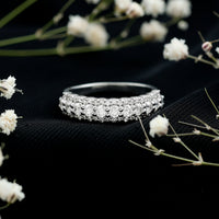 Certified Diamond Half Eternity Anniversary Ring