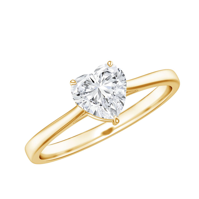 Rosec Jewels 1 Carat Diamond Heart Ring for women, featuring a sparkling diamond heart design on a silver band.