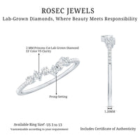 Minimalist Lab Grown Diamond Half Eternity Ring