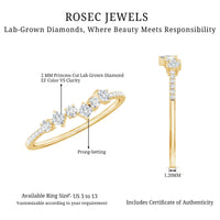 Minimalist Lab Grown Diamond Half Eternity Ring
