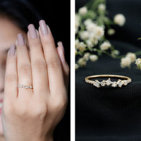 Minimalist Lab Grown Diamond Half Eternity Ring
