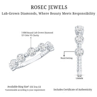 Bezel Set Lab Grown Diamond Wedding Anniversary Band