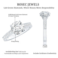 2 Carat Lab Created Diamond Round Engagement Ring With Hidden Halo