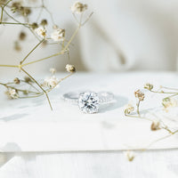 2 Carat Lab Created Diamond Round Engagement Ring With Hidden Halo