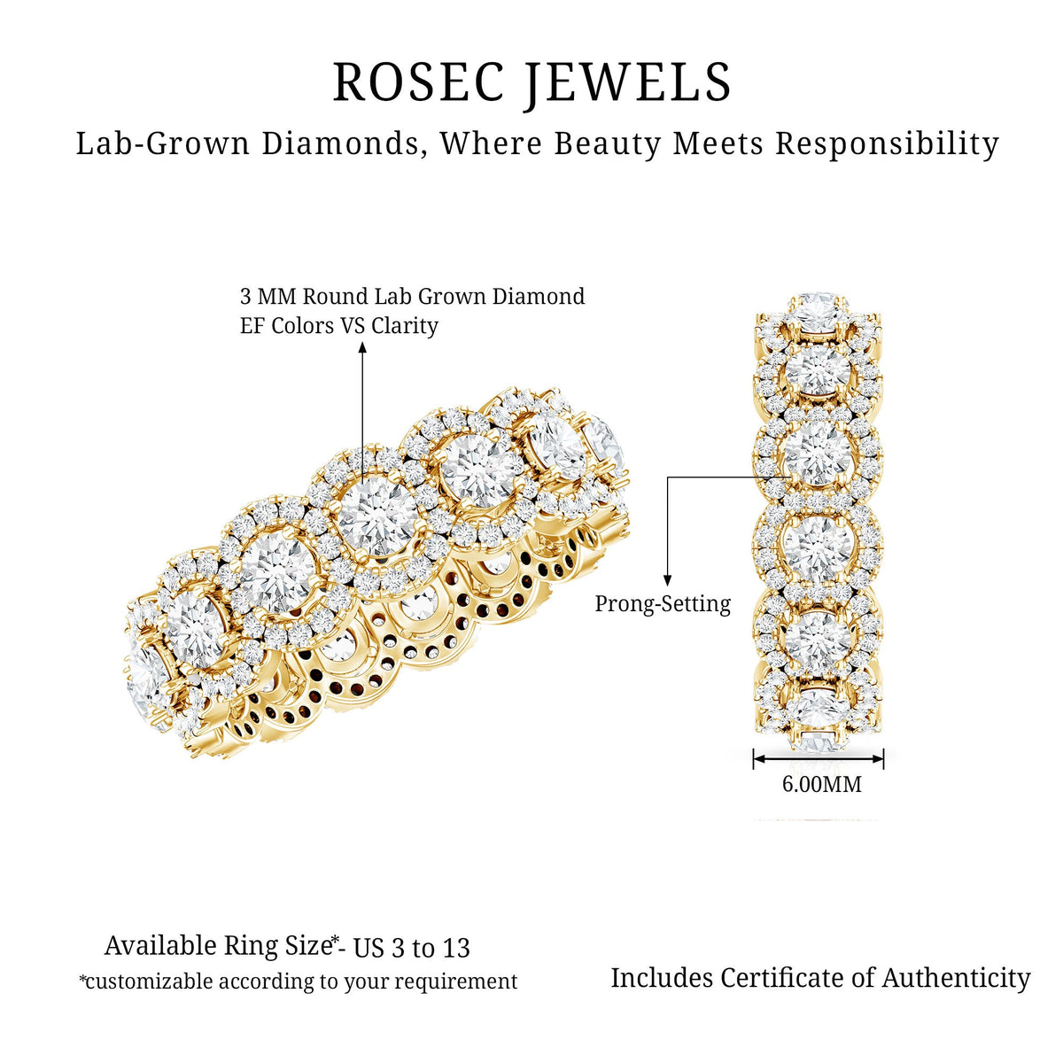 Classic Lab Grown Diamond Thick Wedding Band