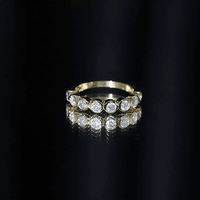 Bezel Set Lab Grown Diamond Semi Eternity Ring for Women