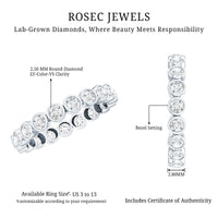 Bezel Set Lab Grown Diamond Eternity Band Ring