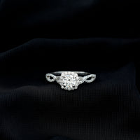 Classic Lab Grown Diamond Criss Cross Engagement Ring