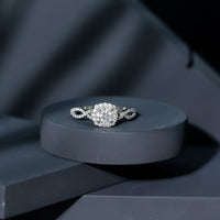 Classic Lab Grown Diamond Criss Cross Engagement Ring