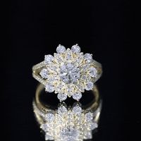 Certified Lab Grown Diamond Flower Engagement Ring for Her