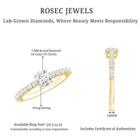 Certified Lab Grown Diamond Simple Solitaire Ring