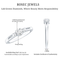 Certified Lab Created Diamond Promise Commitment Ring for Her
