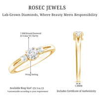Certified Lab Created Diamond Promise Commitment Ring for Her