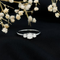 Certified Lab Grown Diamond Three Stone Engagement Ring for Her