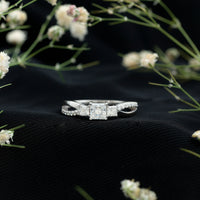 Lab Grown Diamond Three Stone Promise Ring With Split Shank