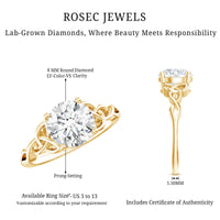 Lab Created 2 Carat Diamond Celtic Knot Engagement Ring