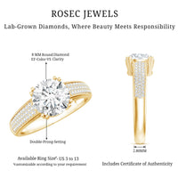 Lab Grown Diamond Engagement Ring With Double Prongs