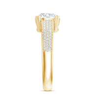 Lab Grown Diamond Engagement Ring With Double Prongs