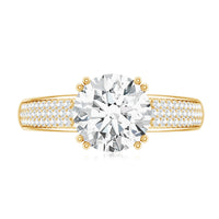 Lab Grown Diamond Engagement Ring With Double Prongs
