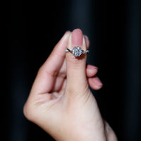 Round Cut Lab Grown Diamond Unique Engagement Ring
