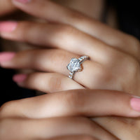 Certified 8 MM Lab Grown Diamond Heart Engagement Ring for Her