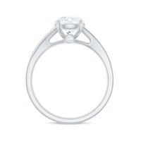 4 Prong Lab Grown Diamond Solitaire Engagement Ring with Split Shank