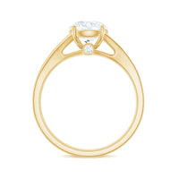 4 Prong Lab Grown Diamond Solitaire Engagement Ring with Split Shank