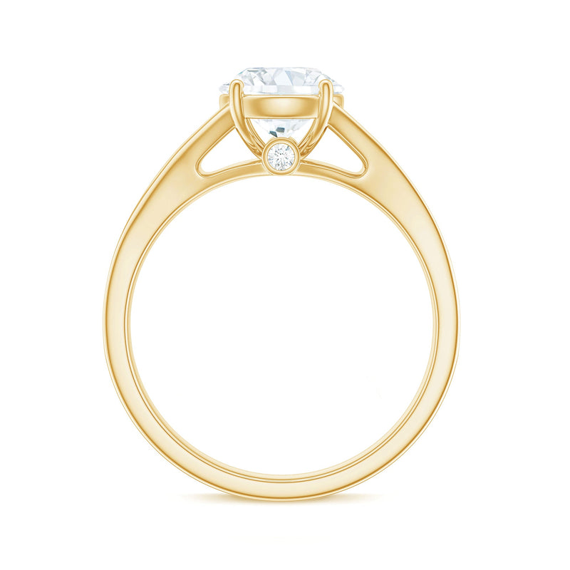 4 Prong Lab Grown Diamond Solitaire Engagement Ring with Split Shank