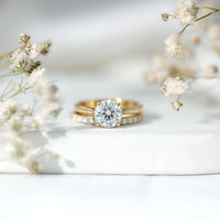 Certified 2 Carat Diamond Solitaire Engagement Ring With Ring Guard