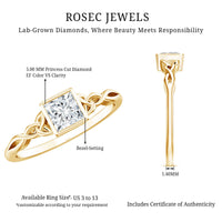 Celtic Knot Inspired Lab Grown Diamond Promise Ring